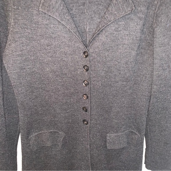 Eileen Fisher Grey Cardigan Sweater Classic Design L - Picture 6 of 9